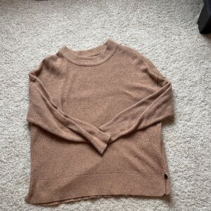 Aerie Soft Tan Knit Sweater